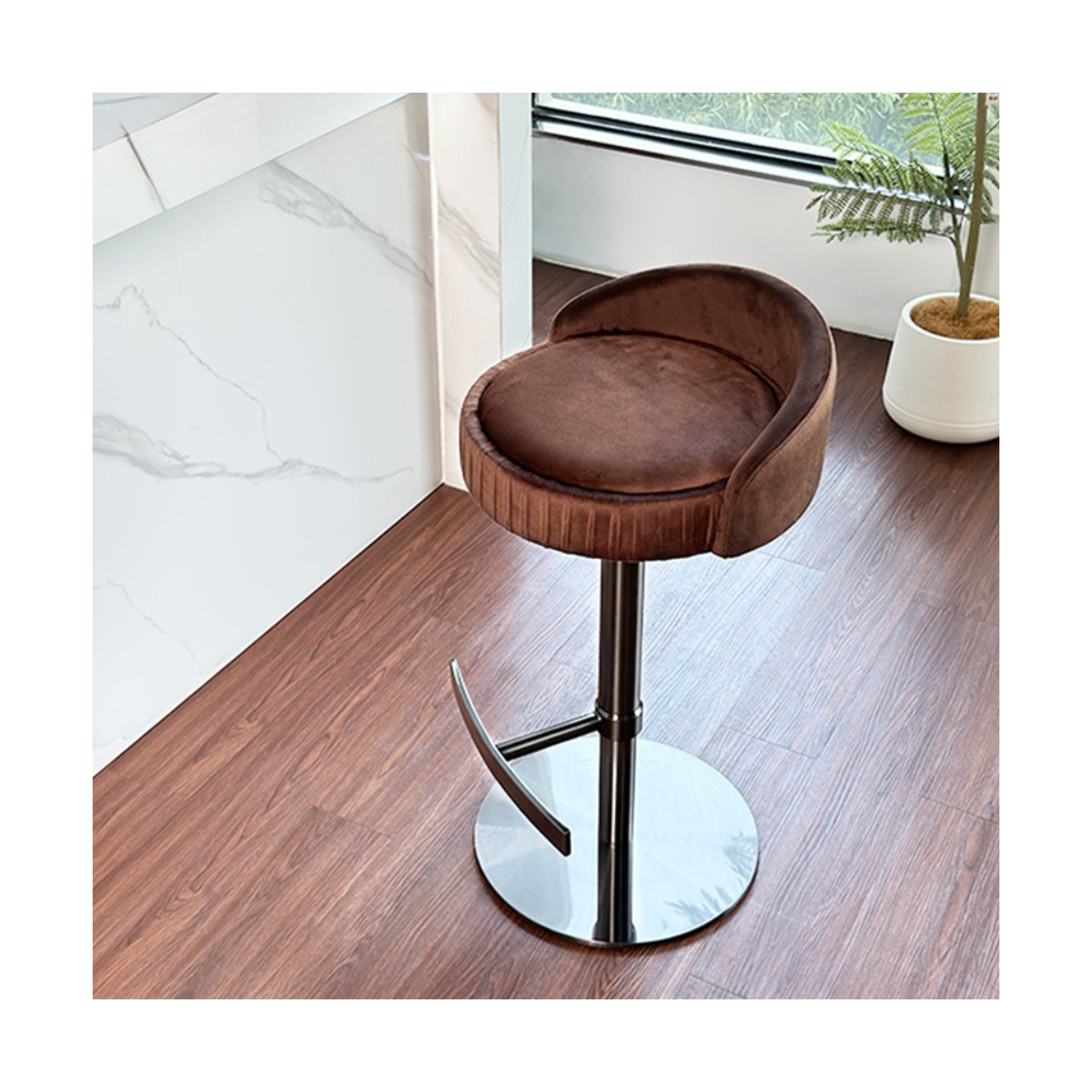Velvet Loaf Bar Stool